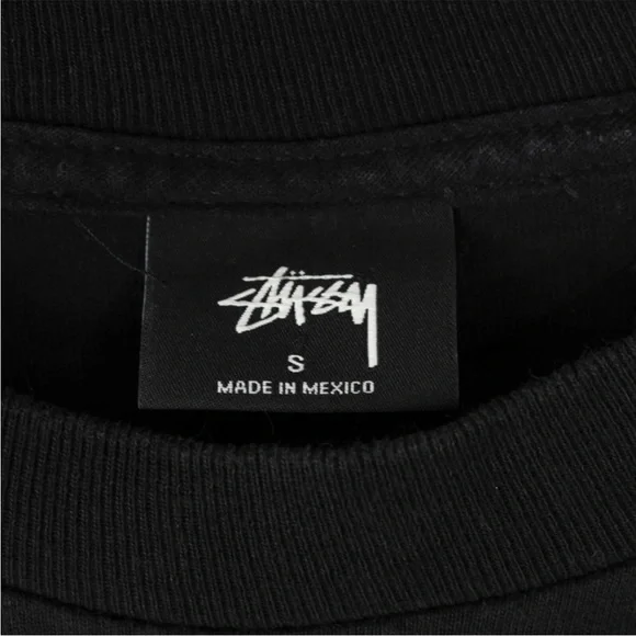 Vintage 90s Stussy Black Long Sleeve Graphic T Shirt Mens Size S Skull Logo